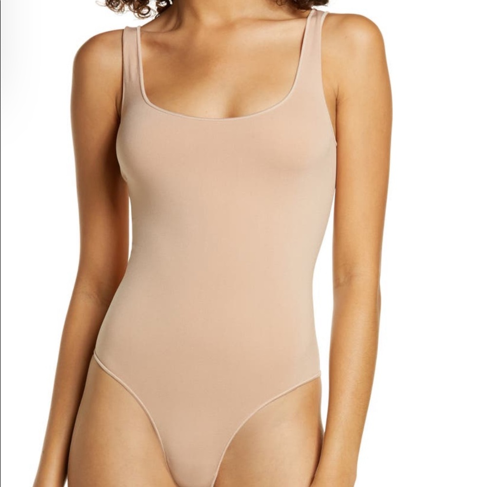 SKIMS Essential Scoop Neck Bodysuit with Snaps